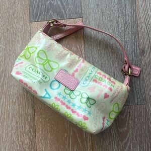 Coach EST.1941 Baguette Demi Pink/ White Butterfly Mini Bag Hobo Y2K